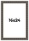 16x24 Modern Bamboo Picture Frame with UV-Resistant Acrylic & Acid Free Backing, Available in 5 Finishes - Gold, Silver, Brown, Black, and Natural